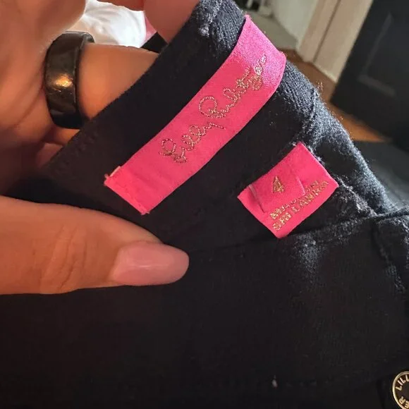 Lilly Pulitzer South Ocean Skinny Jeans Black Onyx size 4 - Picture 2 of 7